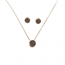 Conjunto Zirconias coloridas fundo negro