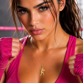 Pingente Lutadora Muay Thai 
