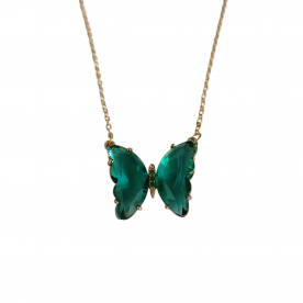 Colar Borboleta Cristal 