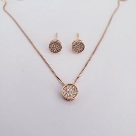 Conjunto chuveiro cristal