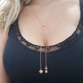 Colar gravatinha menino e coração 