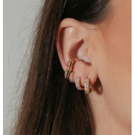Piercing Coração com 1 Fileira de Zirconias 