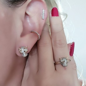 Piercing com 1 fileira de zirconias 