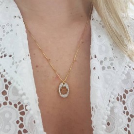 Colar Patinha com Zirconias 