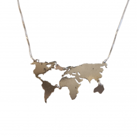 Colar Mapa Mundi