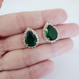 Brinco Gota Esmeralda 