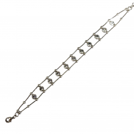 Pulseira Dupla com Cristais
