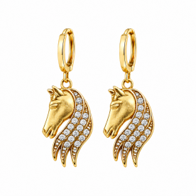 Argola Cavalo com Zirconias 