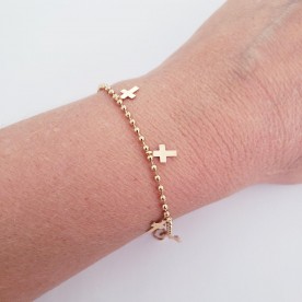 Pulseira com Crucifixos 